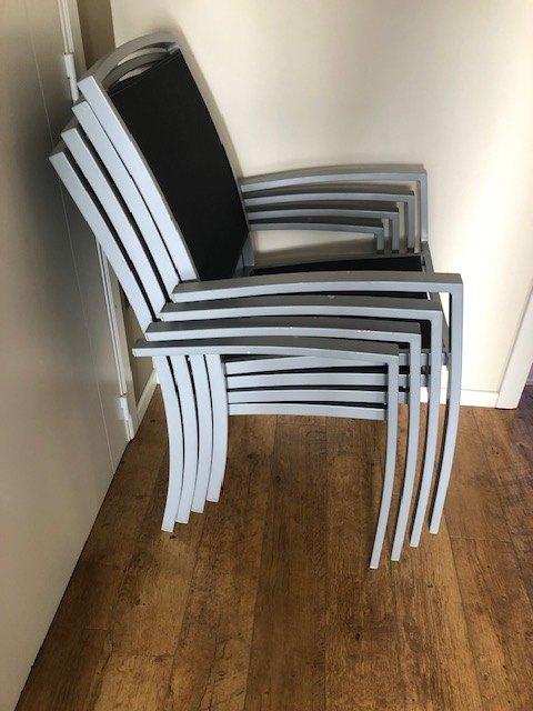 6 tuinstoelen, Jardin & Terrasse, Chaises de jardin, Enlèvement, Utilisé, Aluminium, Pliant