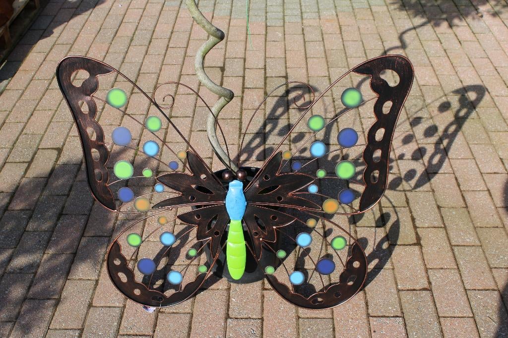 XXL vlindermuurschildering in smeedijzeren kleuren., Ophalen of Verzenden, Nieuw