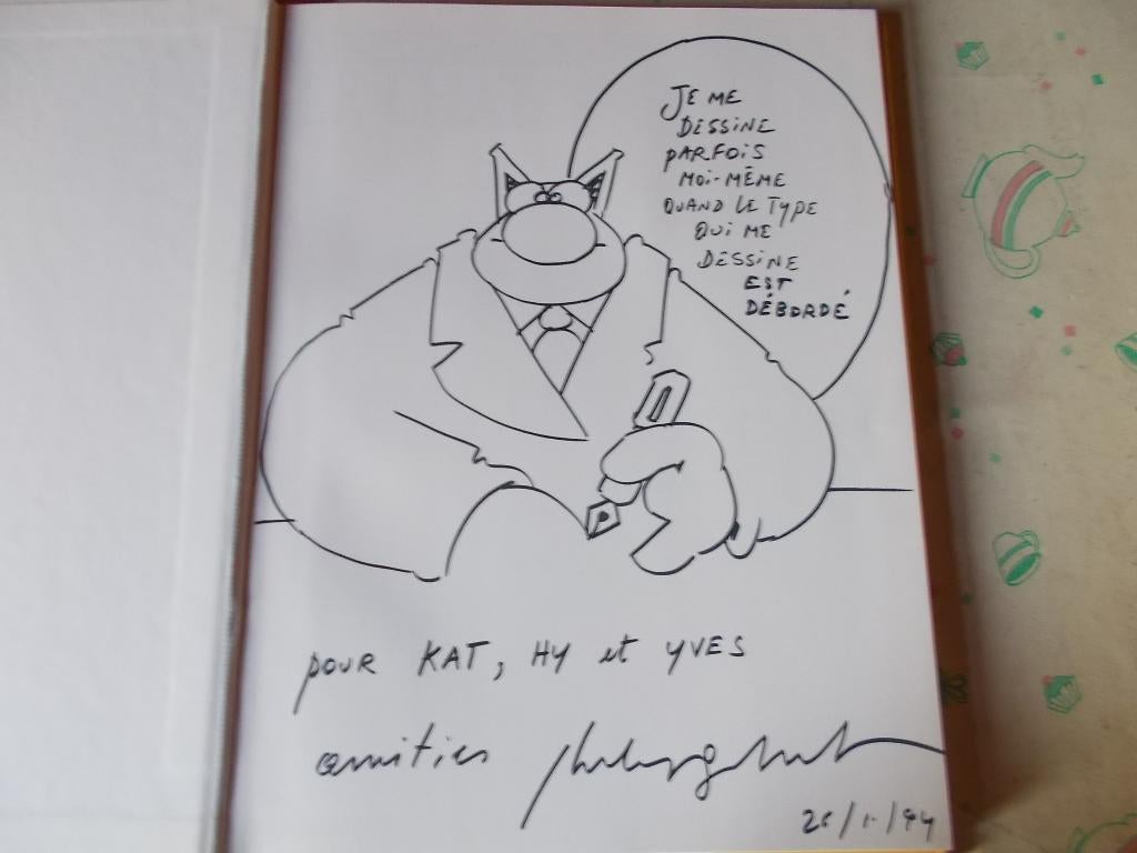 BD Le Chat Geluck dédicace, Enlèvement ou Envoi, Utilisé