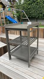 Verzorg tafel hout donker grijs, Ophalen, Zo goed als nieuw, Tafel