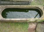 mooie oude franse hardstenen voederbak,trog,bloembak, Ophalen, Gebruikt