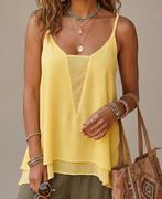 geel zomers topje, Sans manches, Taille 38/40 (M), Jaune, Comme neuf