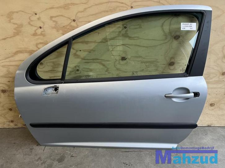 PEUGEOT 207 zilver EZR links 3Deurs deur portier2006-2015, Auto-onderdelen, Carrosserie, Deur, Peugeot, Gebruikt