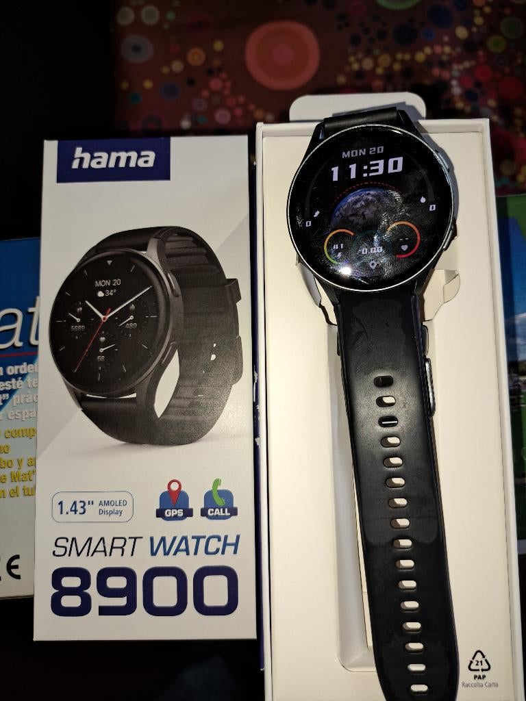 Hama smart watch 8900, Ophalen, Zwart, GPS, Zo goed als nieuw