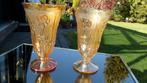 Paire de vases vintage en verre Jeannette carnaval, Enlèvement ou Envoi