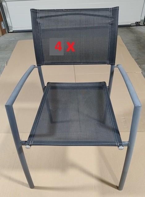Lot de 4 fauteuils de jardin, Enlèvement, Utilisé, Métal