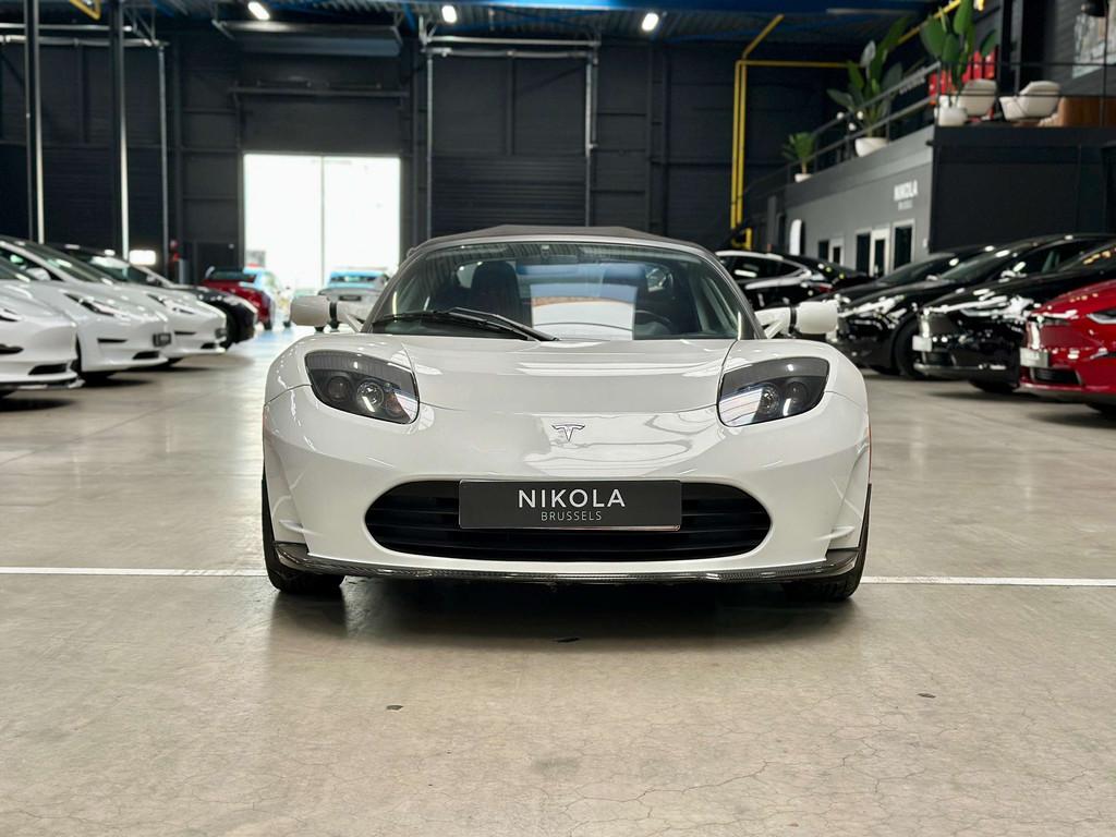 Tesla Roadster V2.5 - HEATED SEATS - 2 DIN SCREEN (bj 2011), Auto's, Achterwielaandrijving, Gebruikt, Zwart, Cabriolet