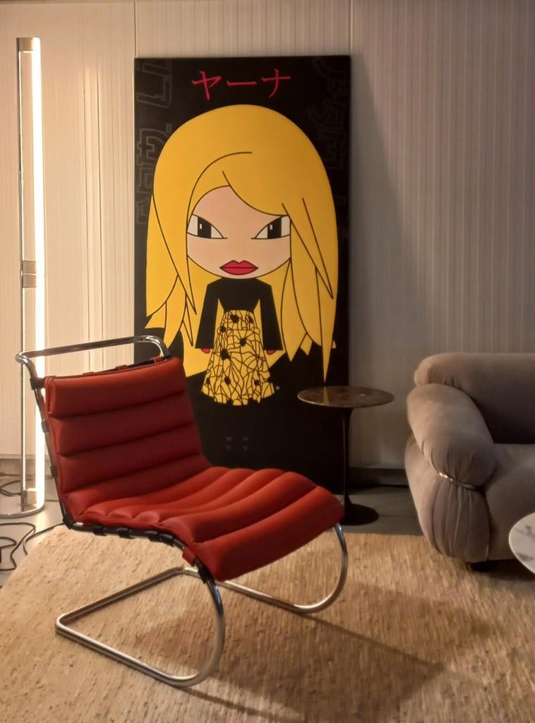 MR fauteuil mies vd rohe Inspiration marcel breuer L Reich, Antiek en Kunst, Antiek | Meubels | Stoelen en Sofa's, Ophalen of Verzenden