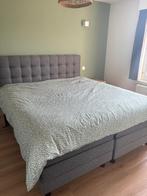 Boxspring 180 x 200, Gris, Comme neuf, Enlèvement, 180 cm
