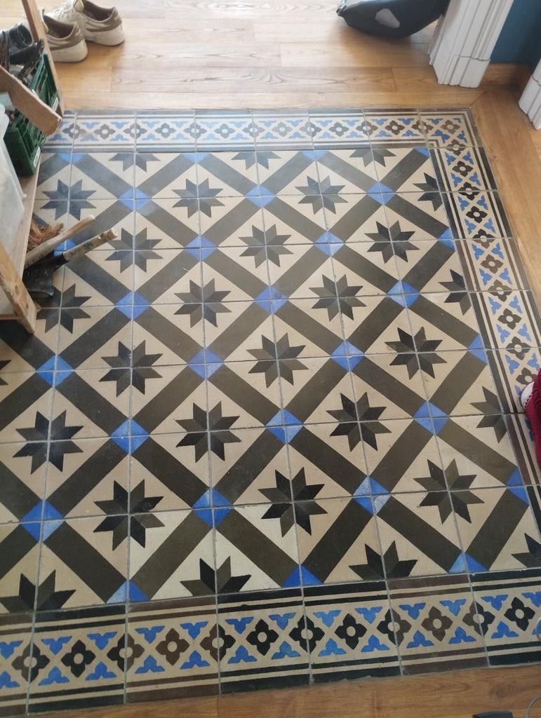 Carreaux de ciment art déco à donner, Ophalen