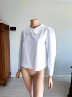 Losvallende blouse ruffle kraag & 7/8 puff mouwen  Primark, Maat 38/40 (M), Wit, Zo goed als nieuw, Verzenden