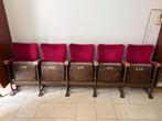 5 cinemastoelen/cinemazetels, Antiek en Kunst, Antiek | Meubels | Stoelen en Sofa's, Ophalen