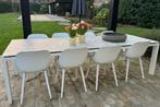 Tuintafel Jati&Kebon incl 8 stoelen, Ophalen, Zo goed als nieuw, Rechthoekig, Overige materialen