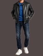 Pierre Cardin leather jacket maat 56, Kleding | Heren, Jassen | Winter, Pierre Cardin, Zwart, Maat 56/58 (XL), Ophalen of Verzenden
