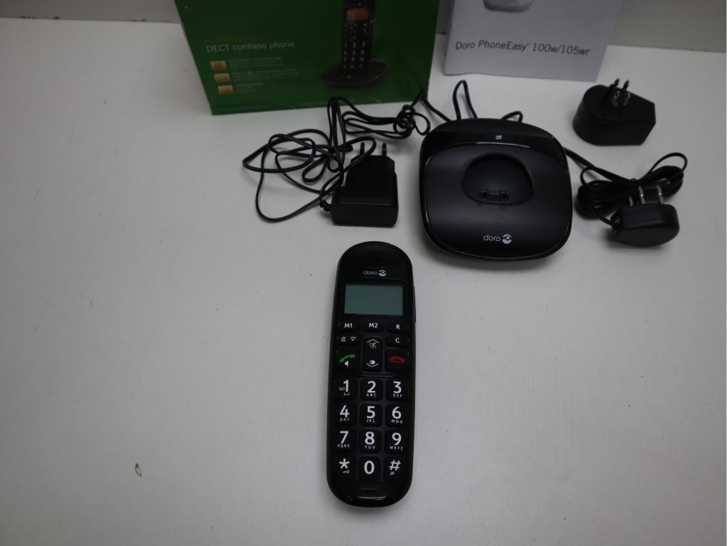 Doro PhoneEasy 100W DECT Telefoon Zwart, Télécoms, Téléphonie mobile | Housses, Coques & Façades | Marques Autre, Enlèvement ou Envoi