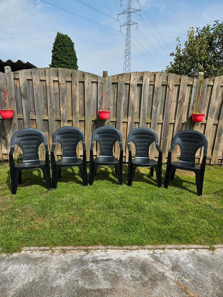 5 tuinstoelen Jardin Made in Holland in Houthalen gebruikt, Tuin en Terras, Tuinstoelen, Ophalen