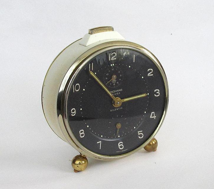 Vintage Junghans Trivox Silentic wekker Germany '60, Antiek en Kunst, Antiek | Klokken, Ophalen of Verzenden