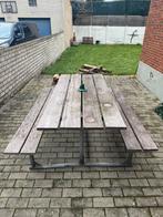 Stevige picknicktafel te koop, Ophalen, Gebruikt, Rechthoekig, Metaal