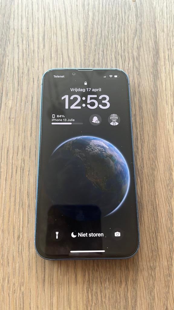 iPhone 13 Midnight Blue 128 GB TOP CONDITIE, Telecommunicatie, Mobiele telefoons | Apple iPhone, Ophalen, 128 GB, Blauw, 77 %