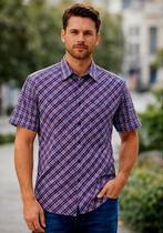 Esprit herenhemd korte mouw, maat L, modern ruitpatroon ., Kleding | Heren, Overhemden, Ophalen of Verzenden, Wit