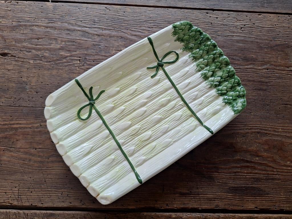 Prachtige aspergeschaal aspergeschotel, Ophalen of Verzenden