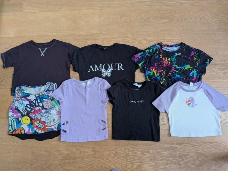 tops courts / crop fille - taille 140 (10 ans), Enlèvement, Utilisé, Fille