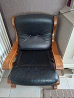 Eiken lederen salon! 2 1-zit,3-zit en salontafel., Huis en Inrichting, Fauteuils, Ophalen