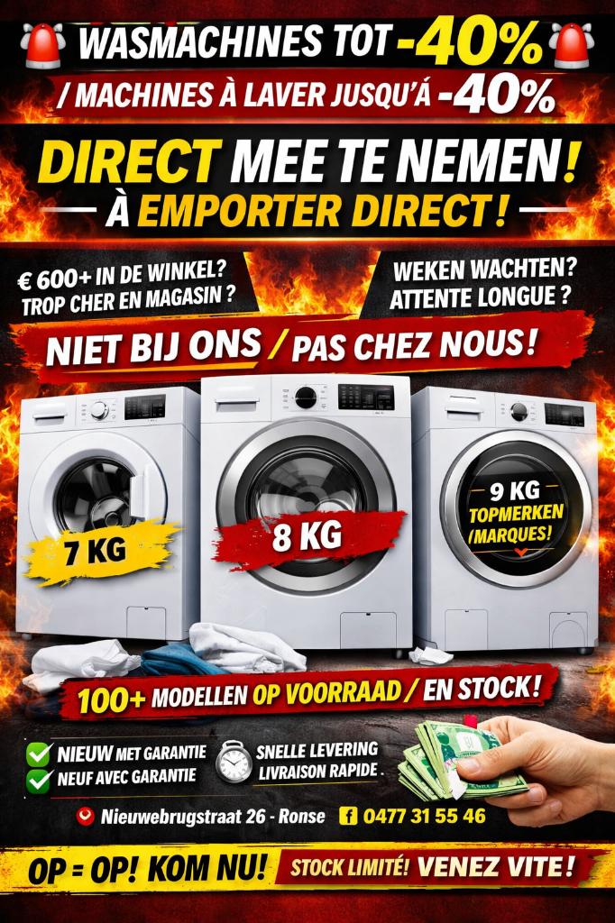 nouveau sèche-linge jusqu'à -40 %, Enlèvement, Neuf