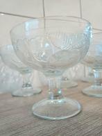 Lot 12 x VINTAGE ijscoupe fruit (in lot 3€/stuk), Huis en Inrichting, Ophalen, Glas of Glazen, Effen, Glas
