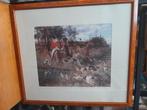 Prachtige Fotolijst met jachttafereel, afm 95x108cm, Enlèvement, Comme neuf
