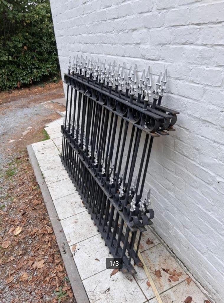 3 hekkens in smeedwerk, Tuin en Terras, Tuinhekken en Hekwerk, Gebruikt, Sierhekwerk, IJzer, Ophalen