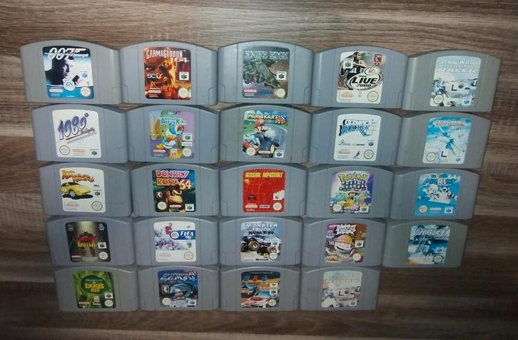 24x Nintendo 64 (N64) game carts, Games en Spelcomputers, Games | Nintendo 64, Gebruikt, Ophalen of Verzenden