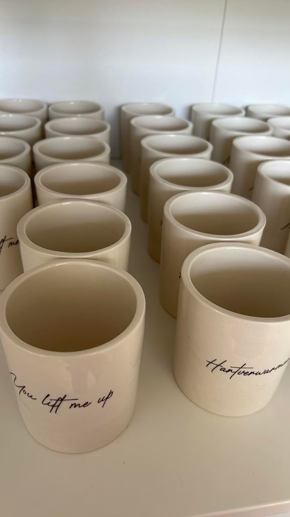 Lot van keramiek mokken 60 stuks, Huis en Inrichting, Keuken | Servies, Ophalen, Keramiek, Nieuw, Effen