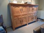 Sobere klassiek massief eiken buffetkast - lengte 2.45m, Ophalen, Gebruikt, Met deur(en), Rustiek