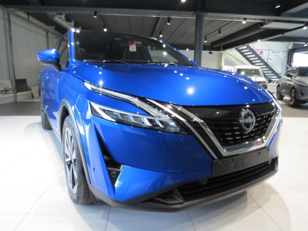 NISSAN QASHQAI TEKNA E-POWER NR.380, Blauw, Leder en Stof, 5 deurs, Hybride Elektrisch/Benzine