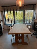 Massief eiken eettafel 180x90cm, Ophalen, Zo goed als nieuw