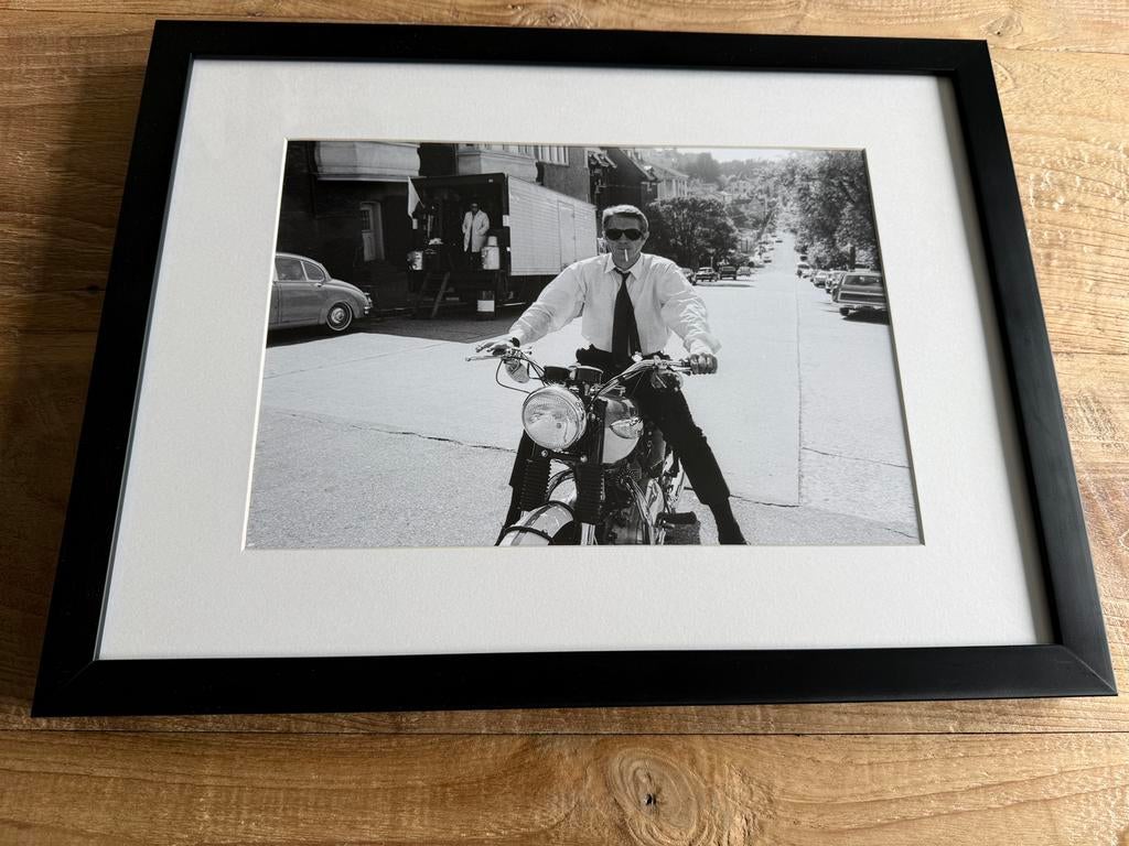 Cadre photo Steve McQueen sur Triumph, Ophalen