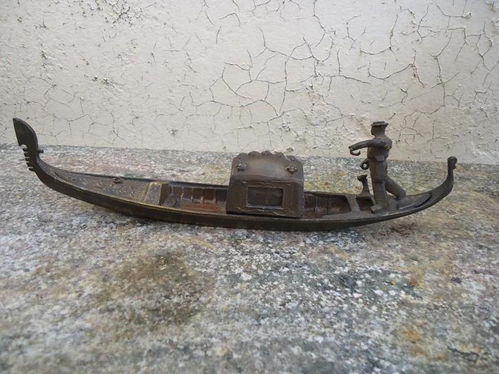 Ancien encrier gondole Venise, Antiquités & Art, Antiquités | Bronze & Cuivre, Enlèvement ou Envoi