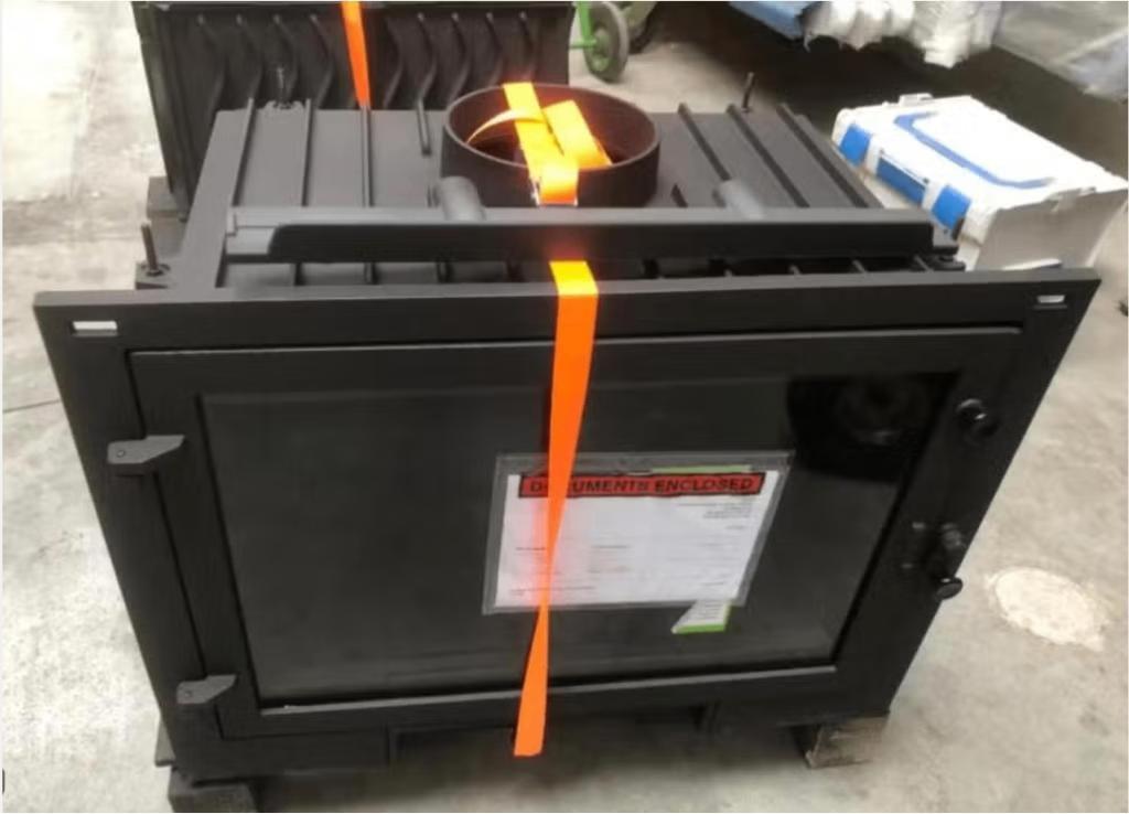 houtkachel / houtcasette / inbouwkachel 8kW, Ophalen, Gebruikt, Elektrisch, Houtkachel