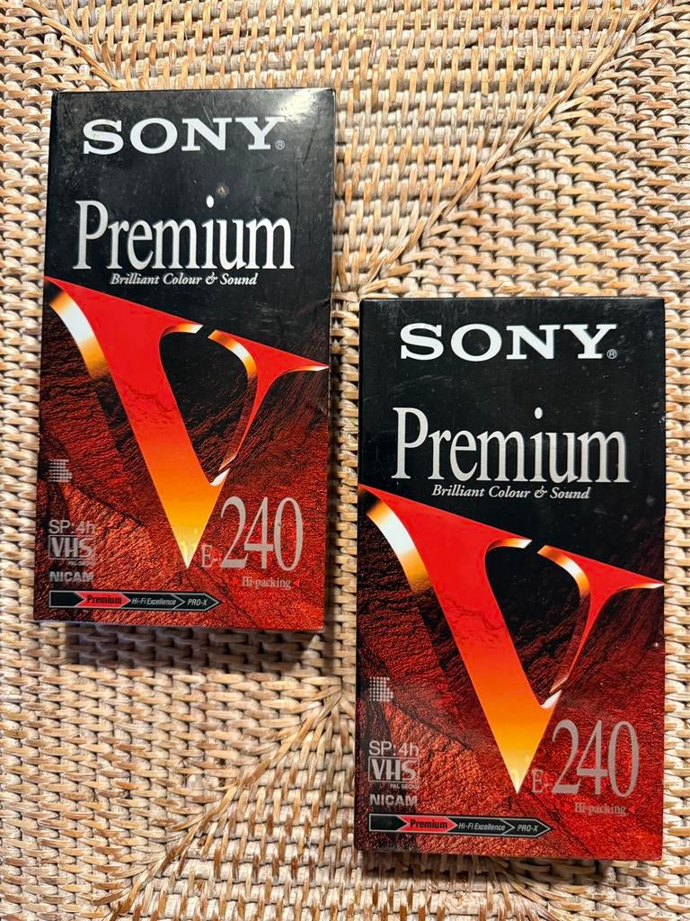 Cassette video sony premium e-240, Enlèvement ou Envoi, Comme neuf
