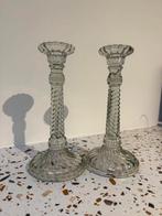 Vintage glazen kandelaars set – retro design, Enlèvement, Maison et Meubles
