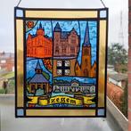 Glasraam in lood stad Izegem, Ophalen