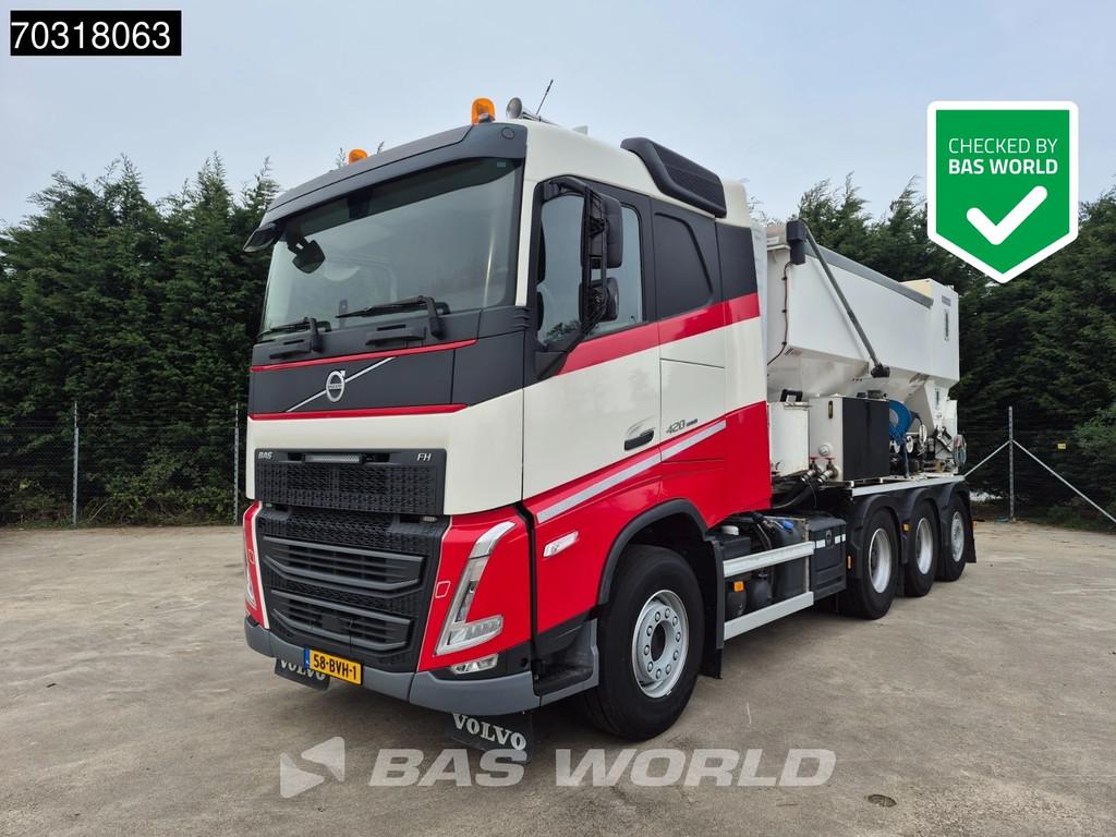 Volvo FH 420 8X4 NL-truck 10m3 CEMENTECH MCD10MX-150 Lift+St, Auto's, Automaat, Stof, Euro 6, Wit