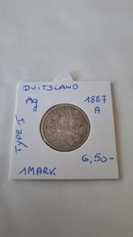 Duitsland 1 mark 1887 A  AG geres A.J, Ophalen of Verzenden