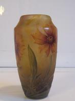 Antiek art nouveau cameo glazen vaas Daum Nancy, bloemen, Verzenden