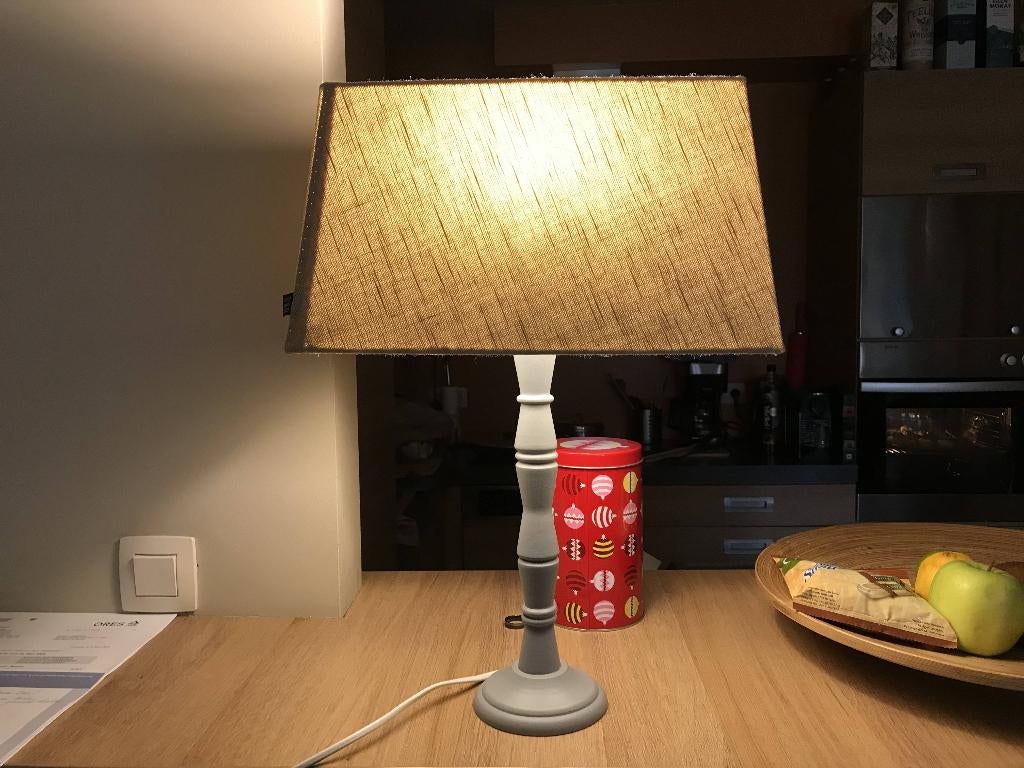 Lampe de salon avec abat jour tissus, Moins de 50 cm, Comme neuf, Enlèvement, Classique