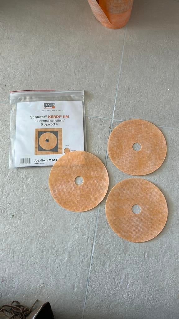 Schluter KERDI buismanchet Ø = 22 mm voor 25 mm buis, Bricolage & Construction, Bâches & Films, Enlèvement ou Envoi, Neuf, Moins de 5 m²