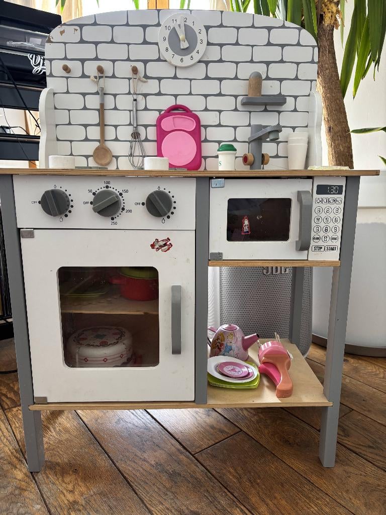 houten speelgoed keuken kind en toebehoren, Ophalen, Gebruikt, Hout, Speelkeuken