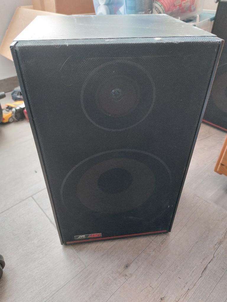 2x Oude speakers JVC s-E50 8 ohm 60W, Audio, Tv en Foto, Luidsprekerboxen, Ophalen, Gebruikt, JVC, 60 tot 120 watt