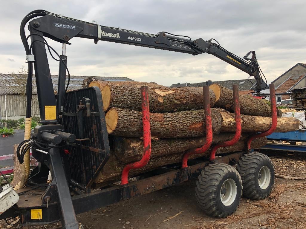 Remorque forestière Nokka avec grue, Enlèvement ou Envoi, Cultures, Transport